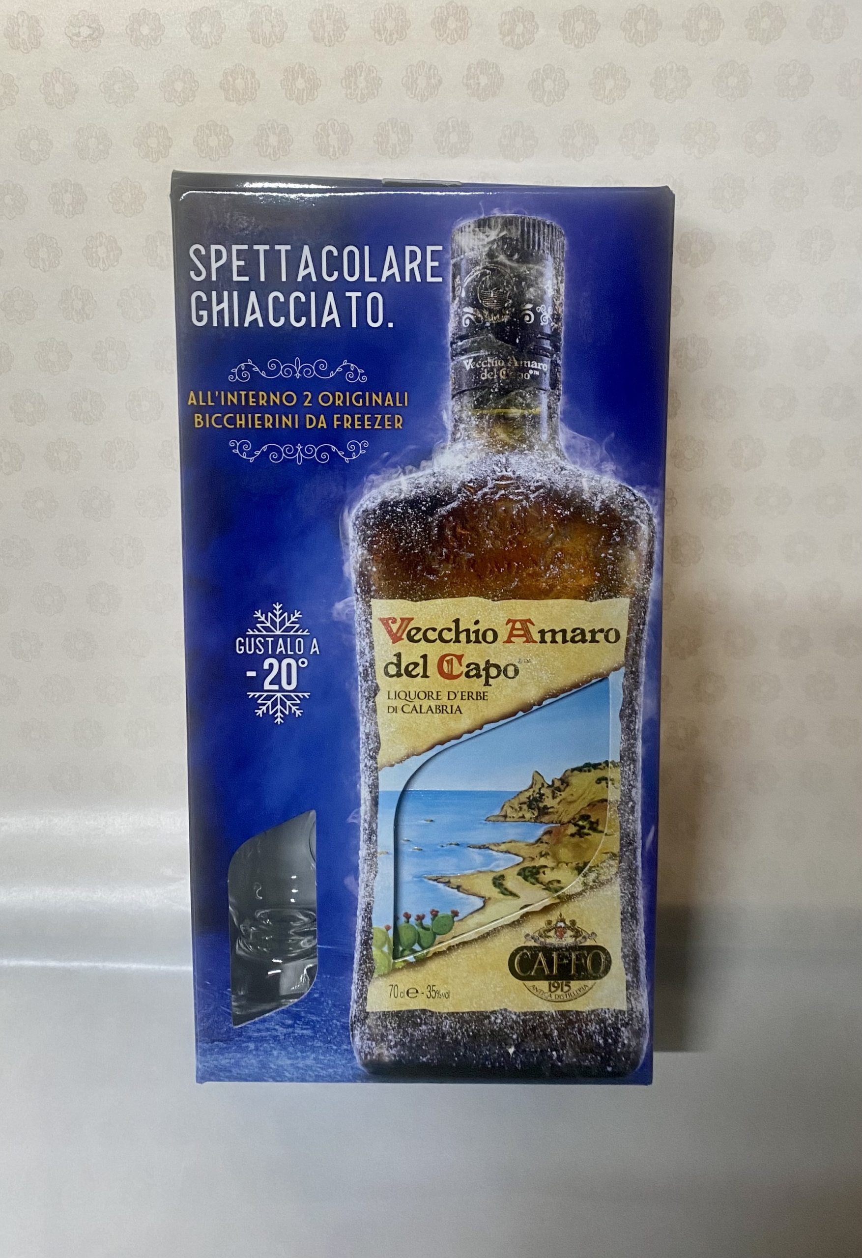 Confezione Amaro del Capo con 2 bicchieri – I Sapori di Calabria